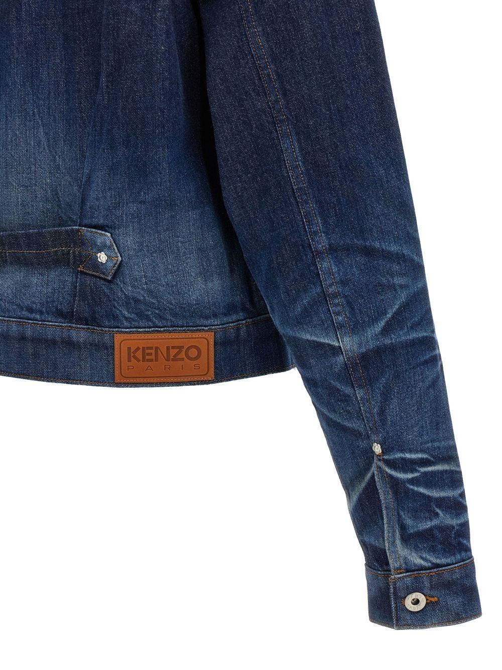 stone-washed denim jacket - 3