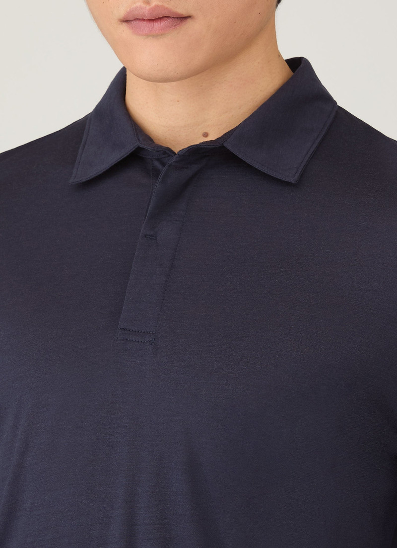 Long Sleeve Ultra‑Fine Merino Polo Shirt 6