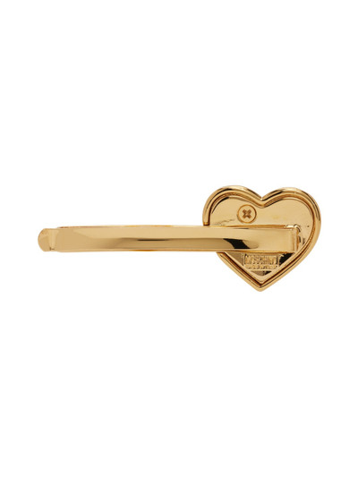 Moschino Gold Heart Lock Hair Clip outlook