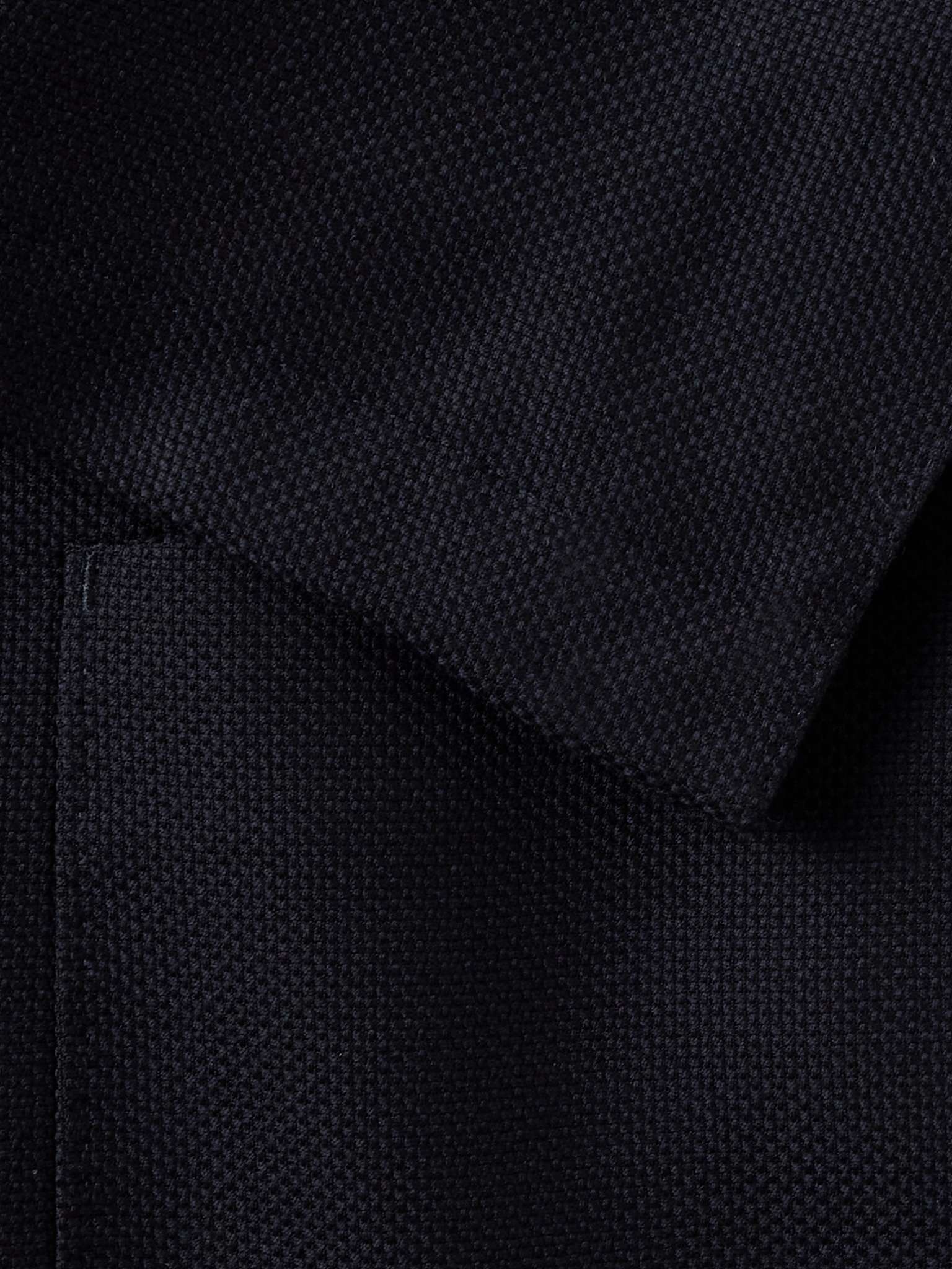 Slim-Fit Wool-Piqué Blazer - 4