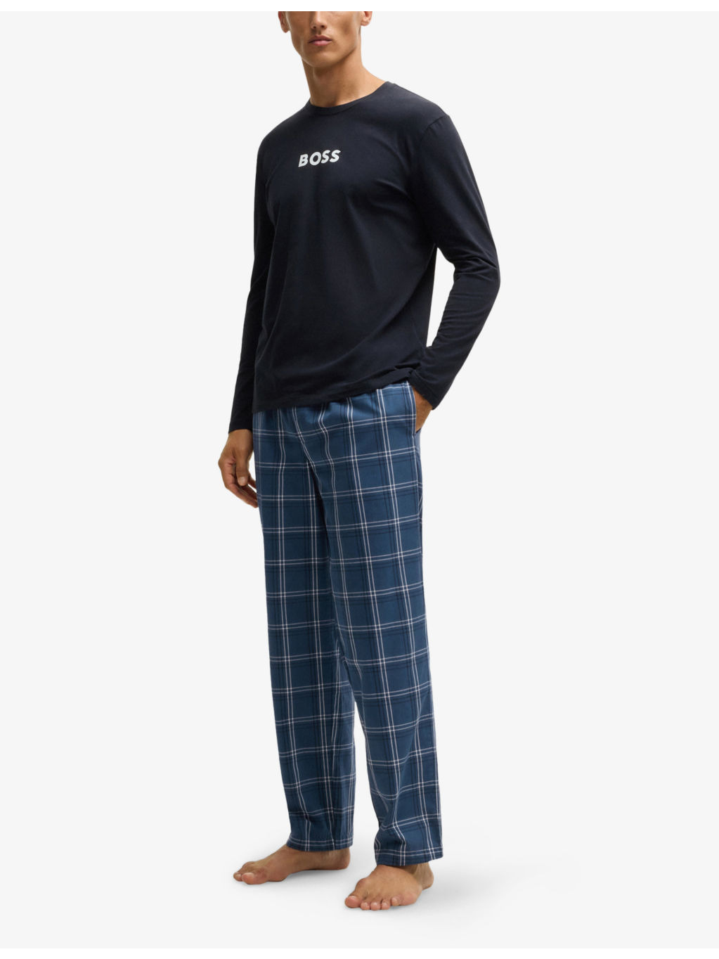 Logo-Print Check Cotton Blend Pyjama Set - 2