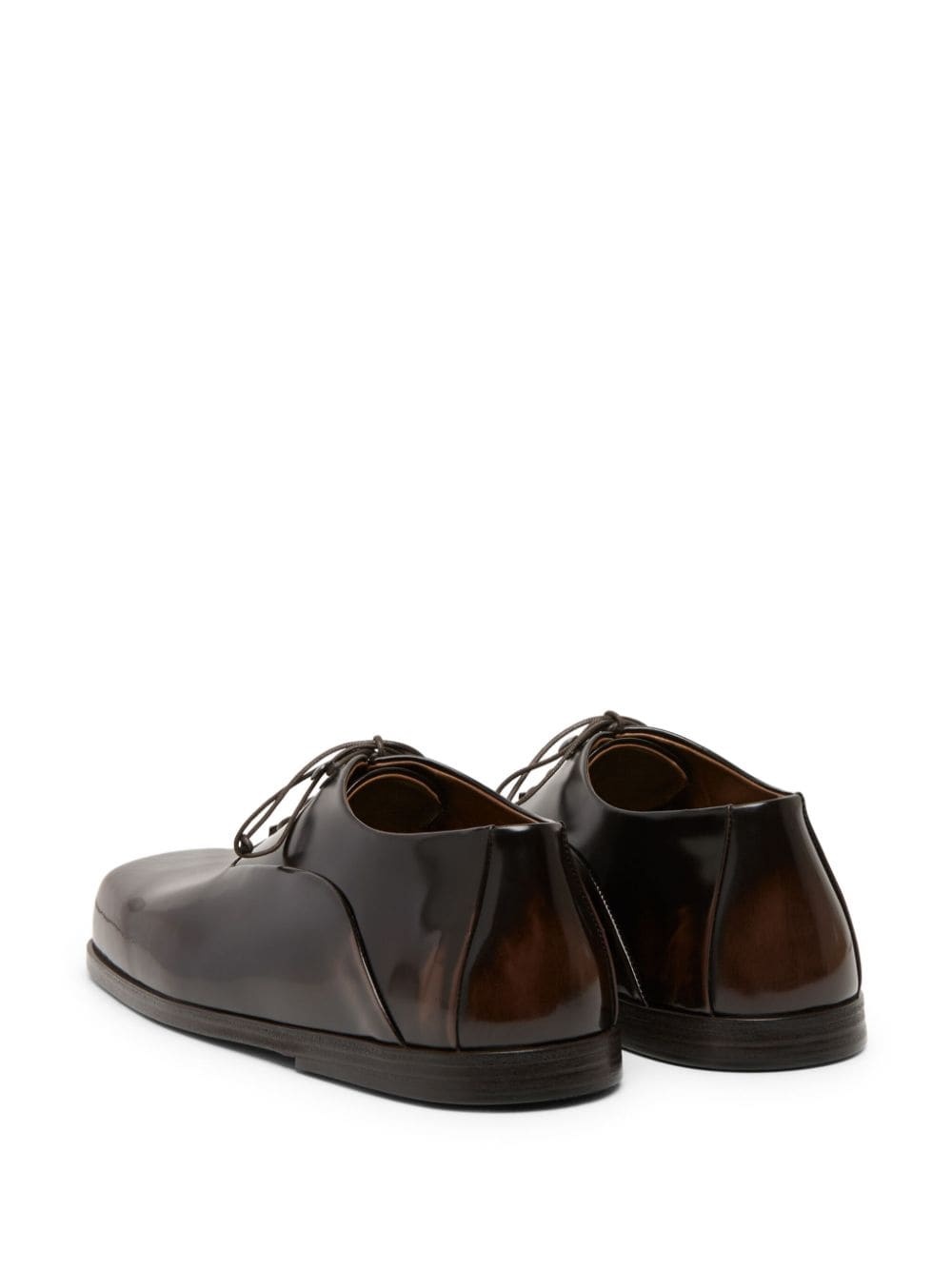 panelled patent-leather oxford shoes - 3