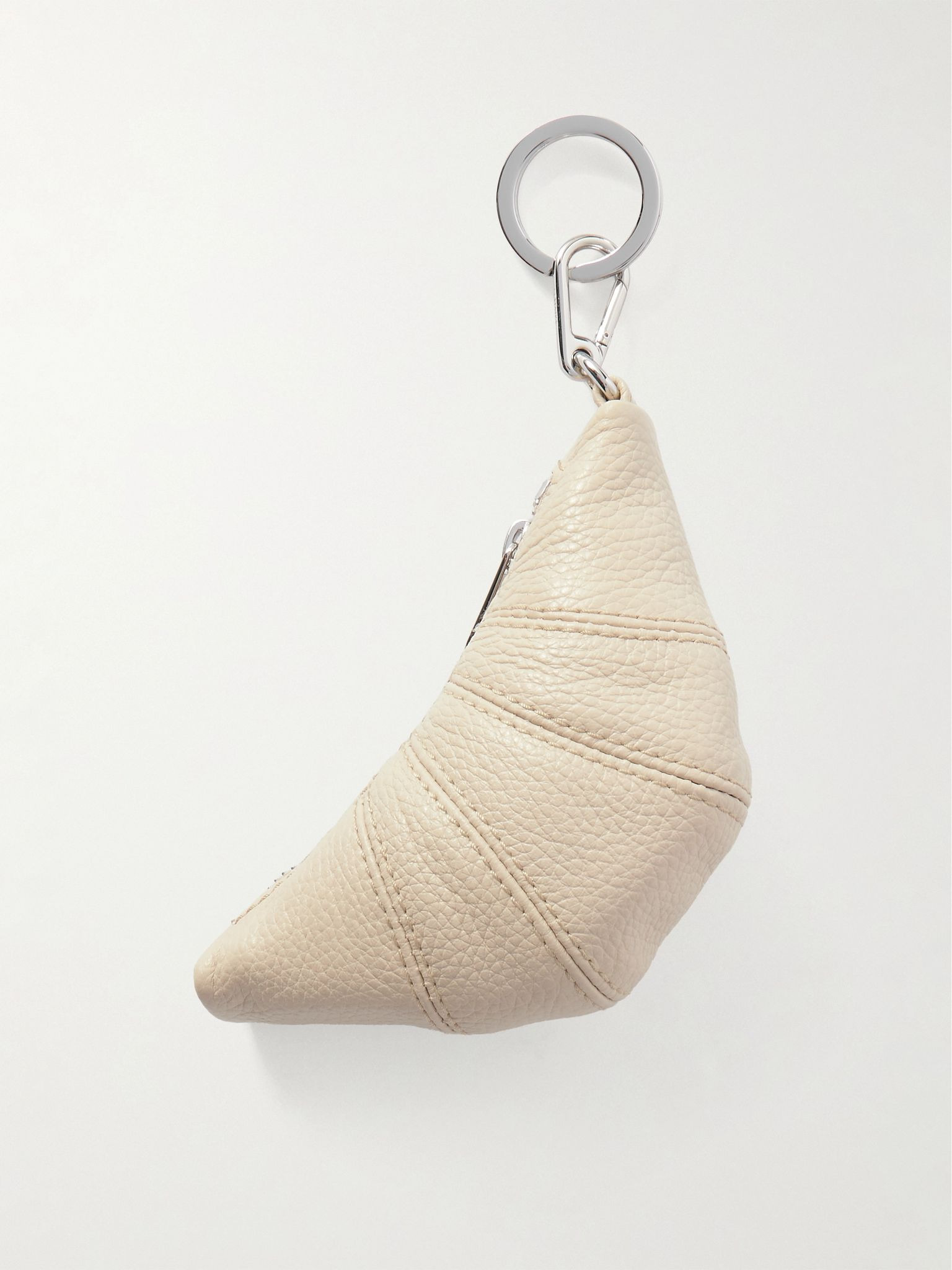 Croissant Full-Grain Leather Key Fob Light brown - 2