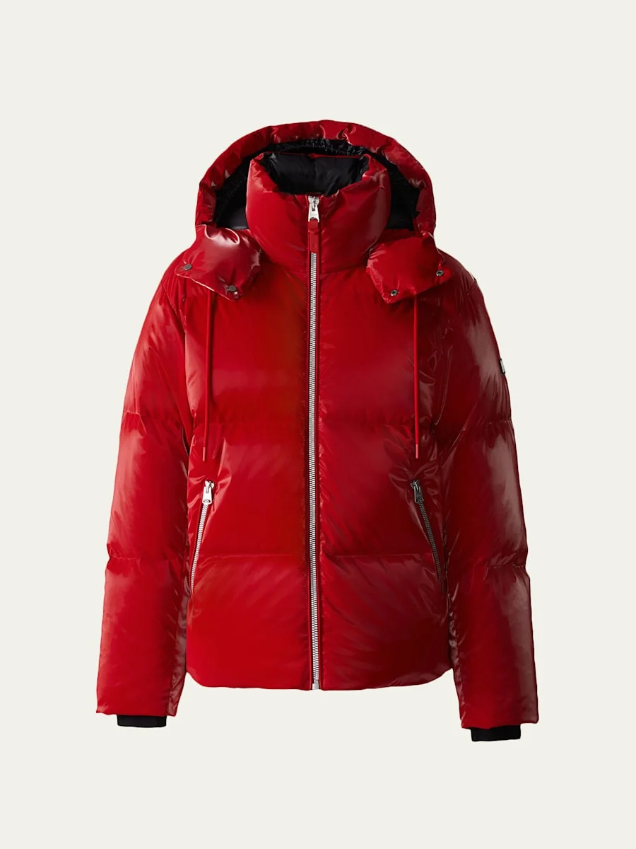 Men's Kent-Glo High-Gloss Hooded Down Jacket - 1