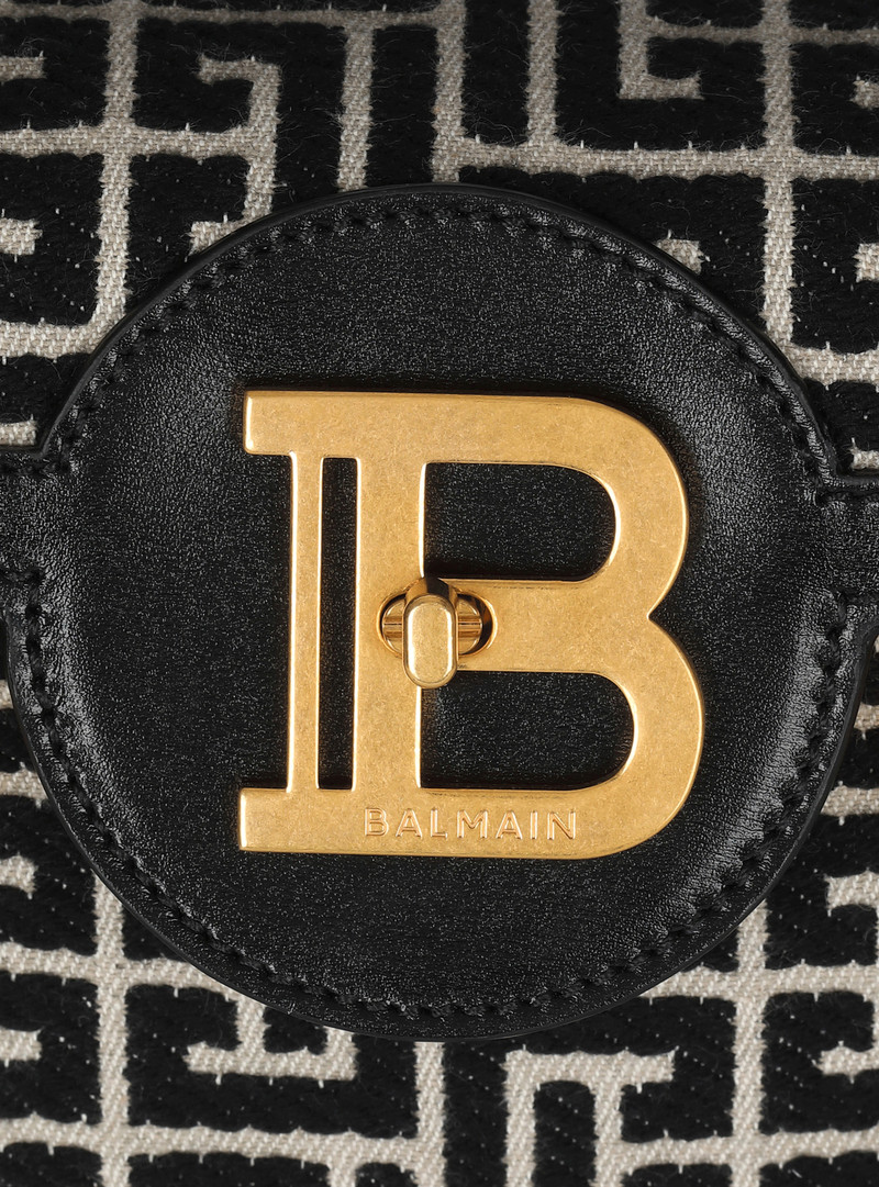 Bicolor jacquard B-Buzz 23 bag with black leather panel 7