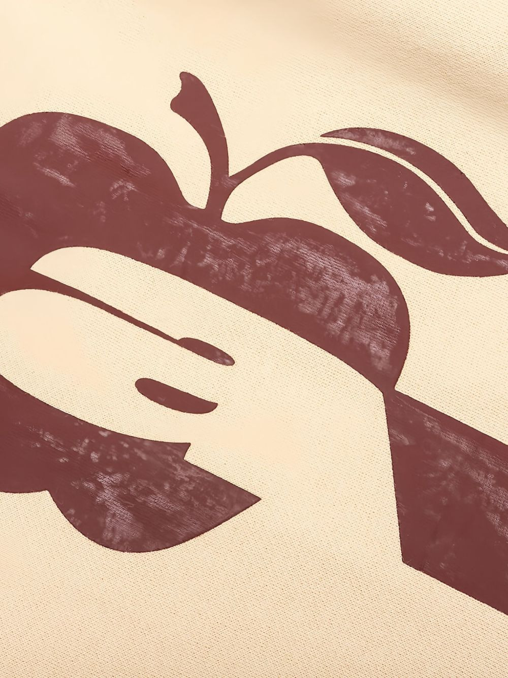 apple-print drawstring track pants - 4