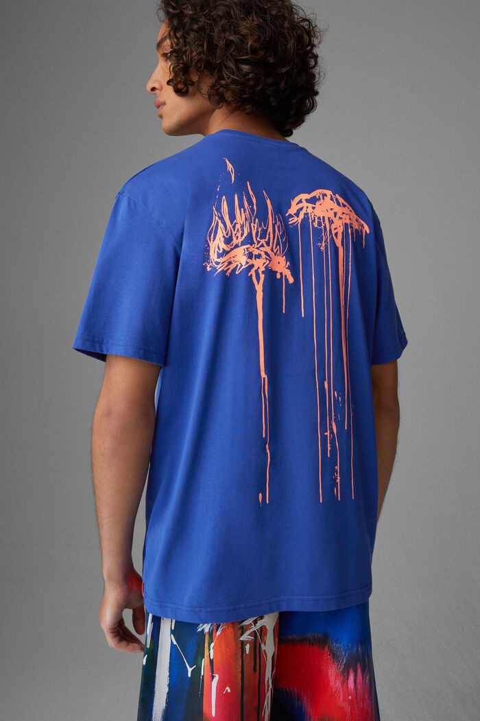Mick T-shirt in Royal blue/Orange - 3