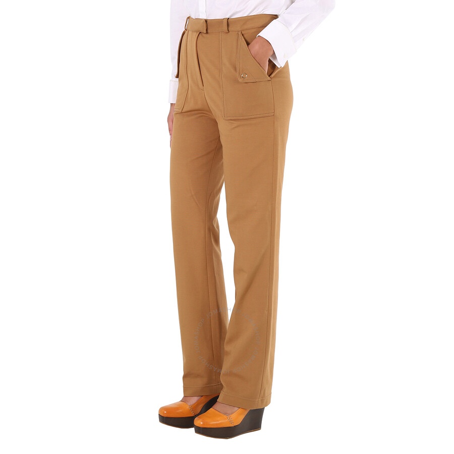 Burberry Ladies Biscuit Pocket Detail Jersey Tailored Trousers - 5