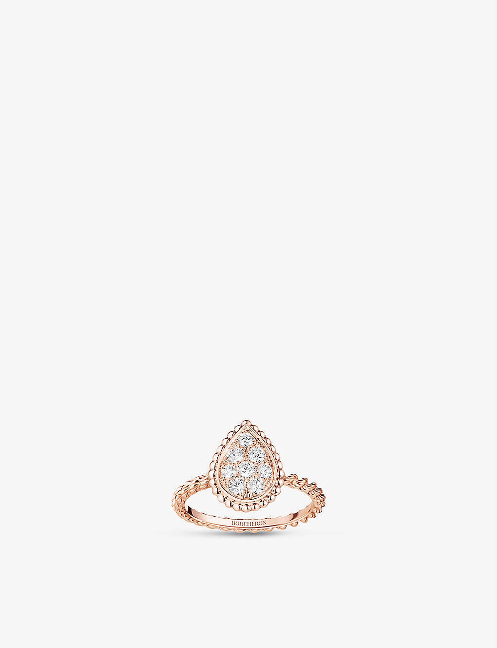 Serpent Bohème 18ct rose-gold and 0.15ct diamond ring - 1