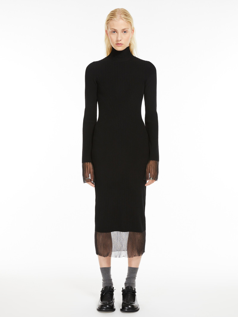 ALIBI Mock polo-neck knit dress 3