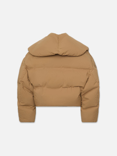 FRAME Cropped Shawl Puffer in Camel outlook