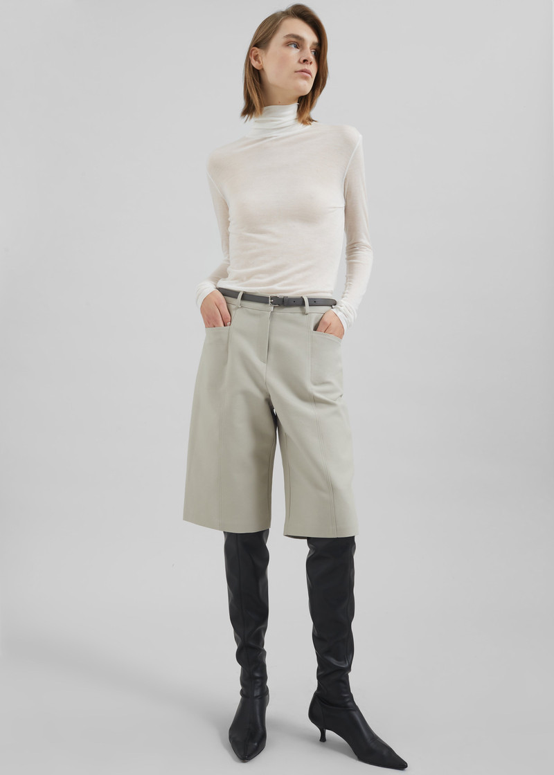 Evren Sheer Turtleneck - White 7