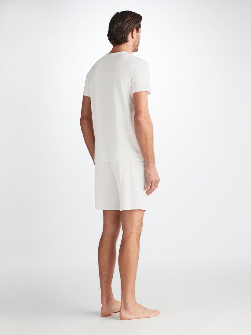 Men's Lounge Shorts Basel Micro Modal Stretch White - 4