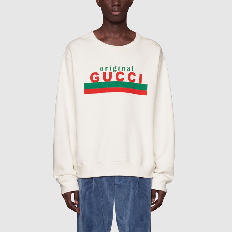 Gucci Original Print Crew Sweat 'Ivory' 626990-XJCOR-9192 - 3