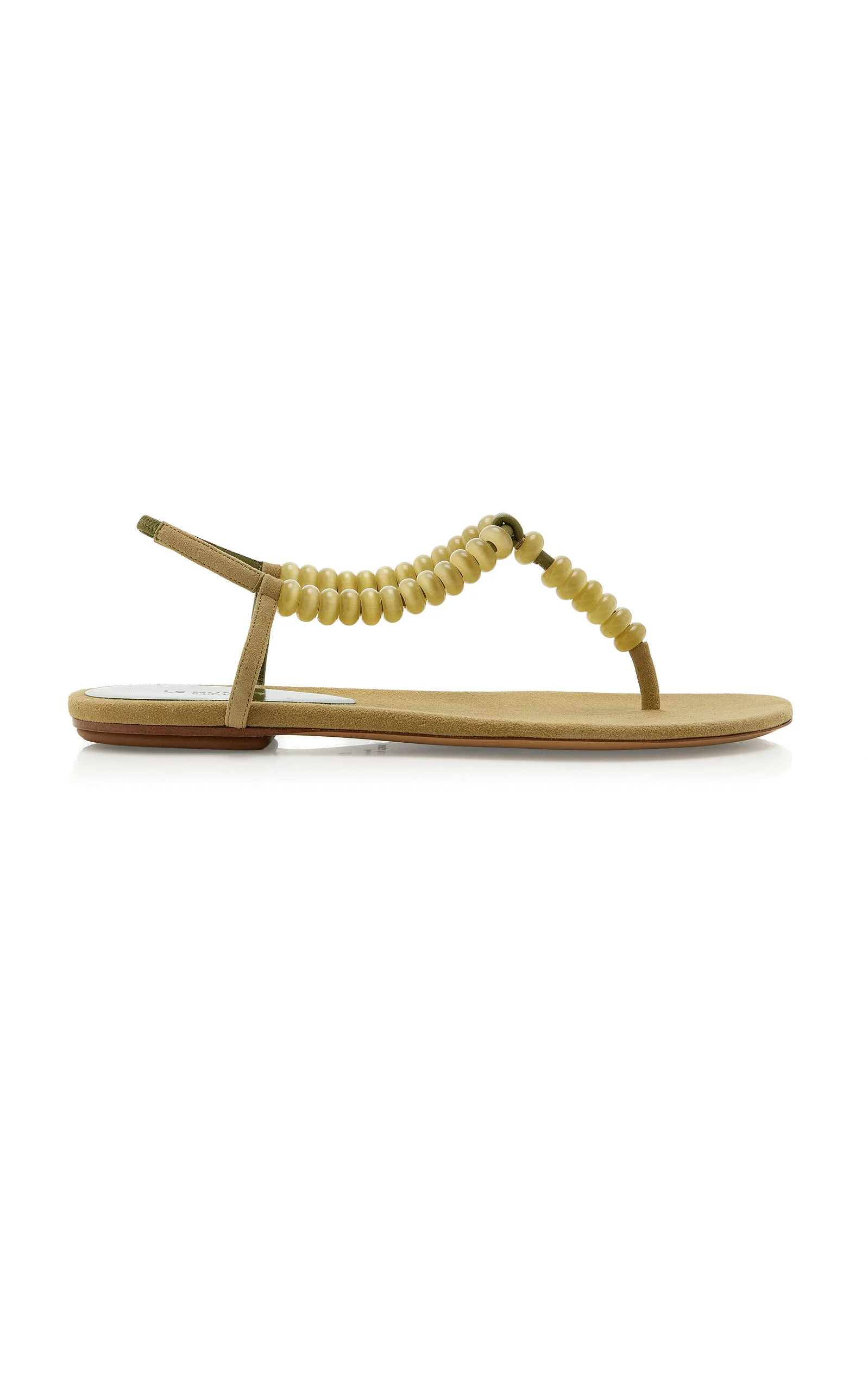 Beaded Suede Sandals green - 1