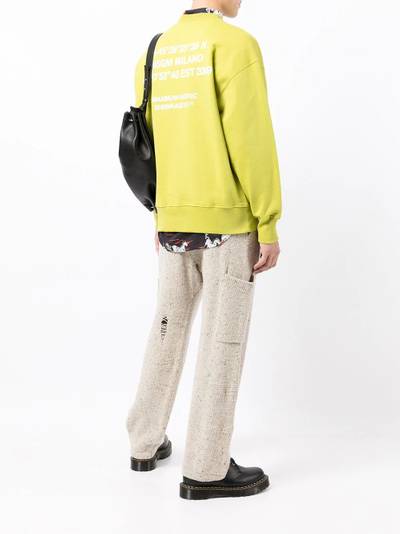 MSGM logo print sweatshirt outlook