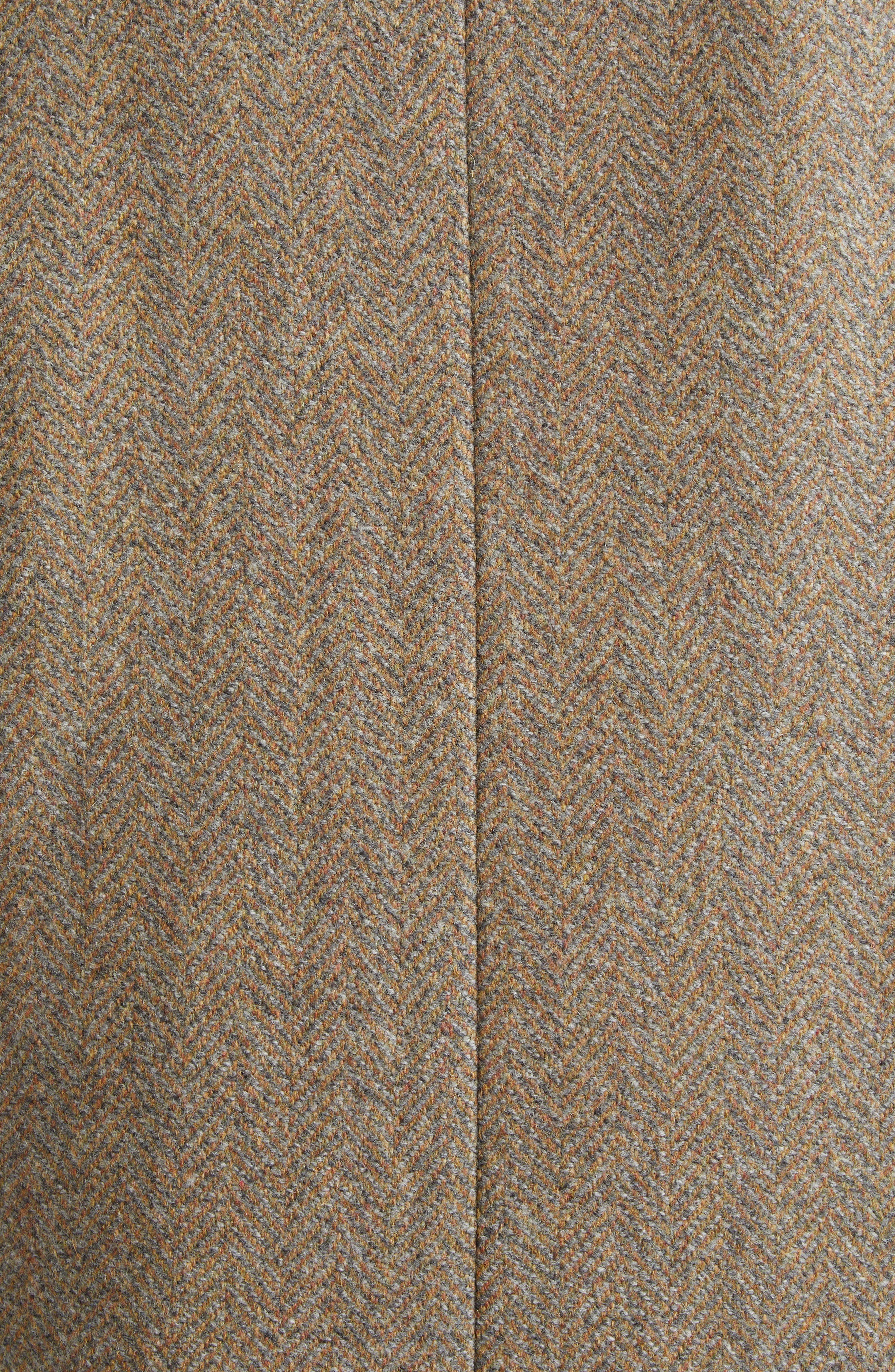 Johnstons of Elgin Great Double Breasted Wool Coat in Partridge Tweed Herringbone at Nordstrom - 6