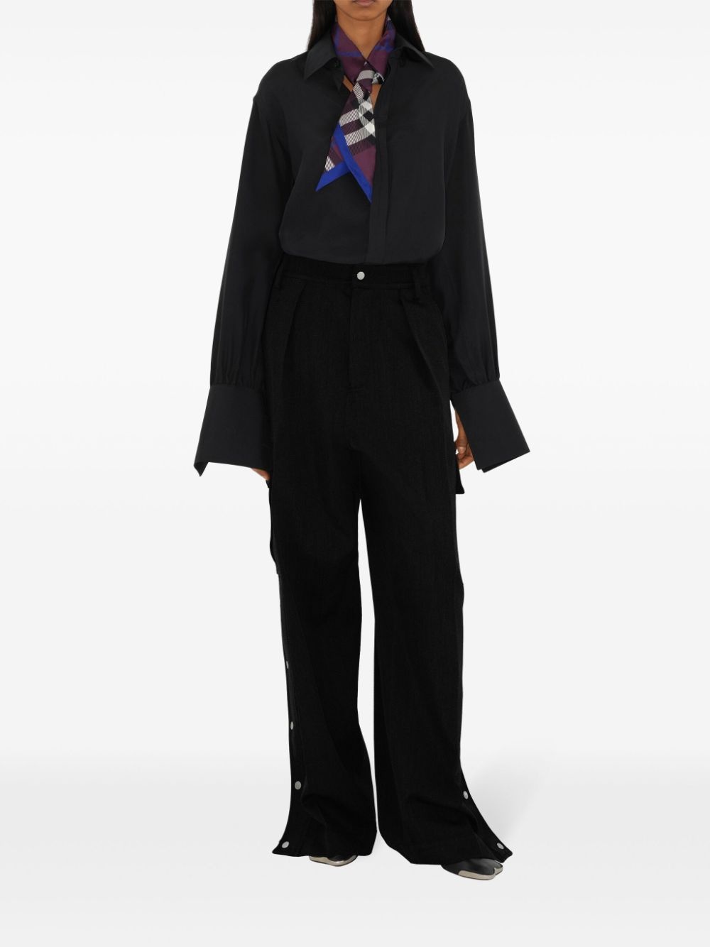 Nova Check silk scarf - 3