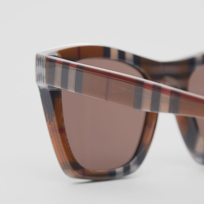 Burberry Check Square Frame Sunglasses outlook