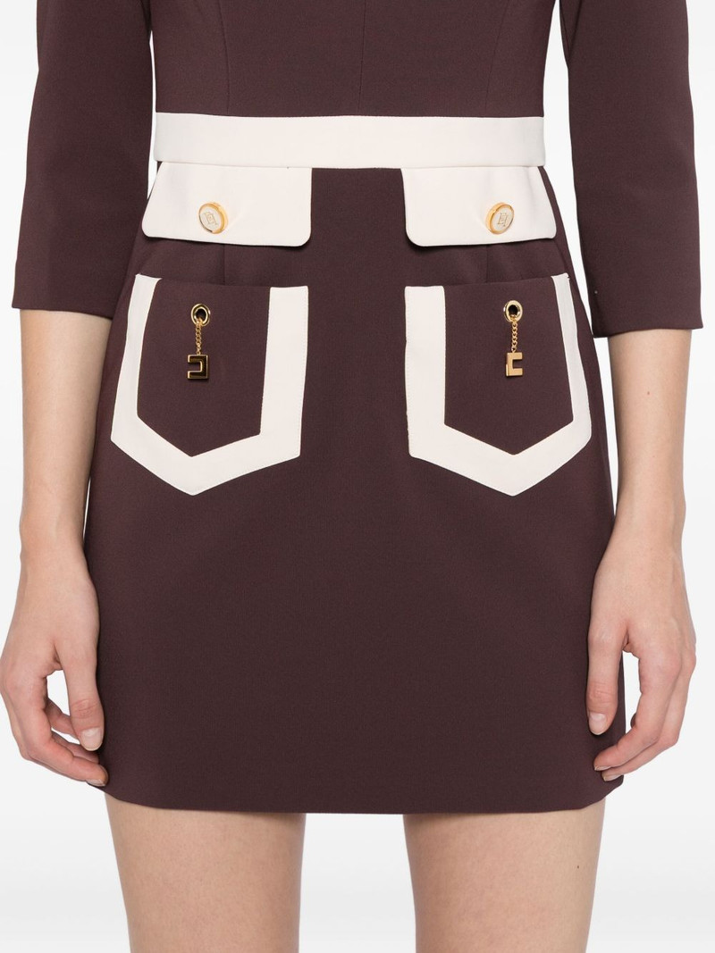 colour-block crepe dress 5