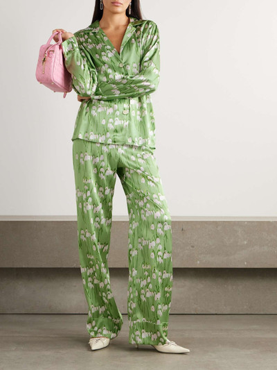 BERNADETTE Louis floral-print silk-blend pajama pants outlook