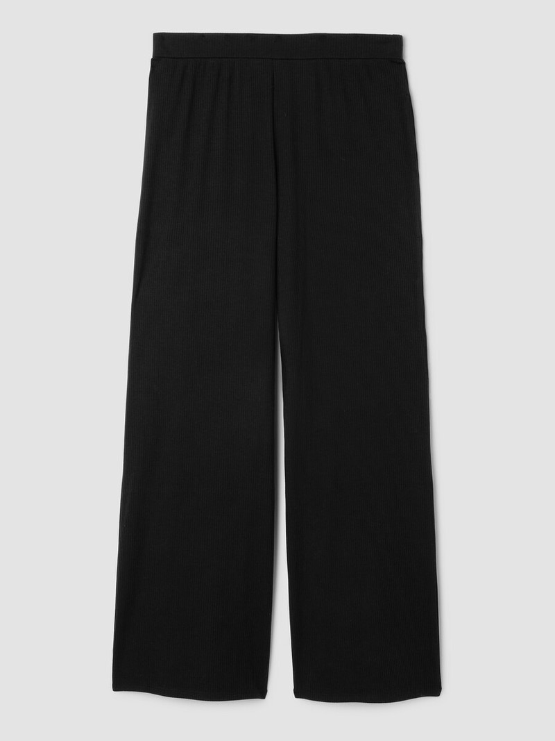 Ribbed Knit Wide-Leg Pant 1