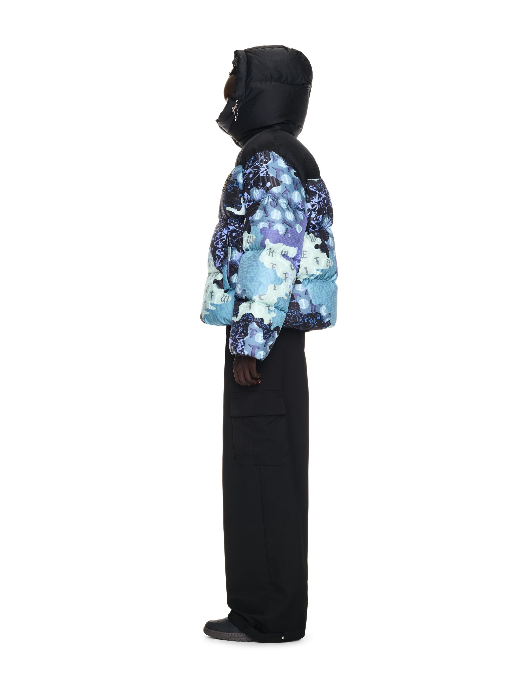 Blue Camo Nylon Down Puffer - 3