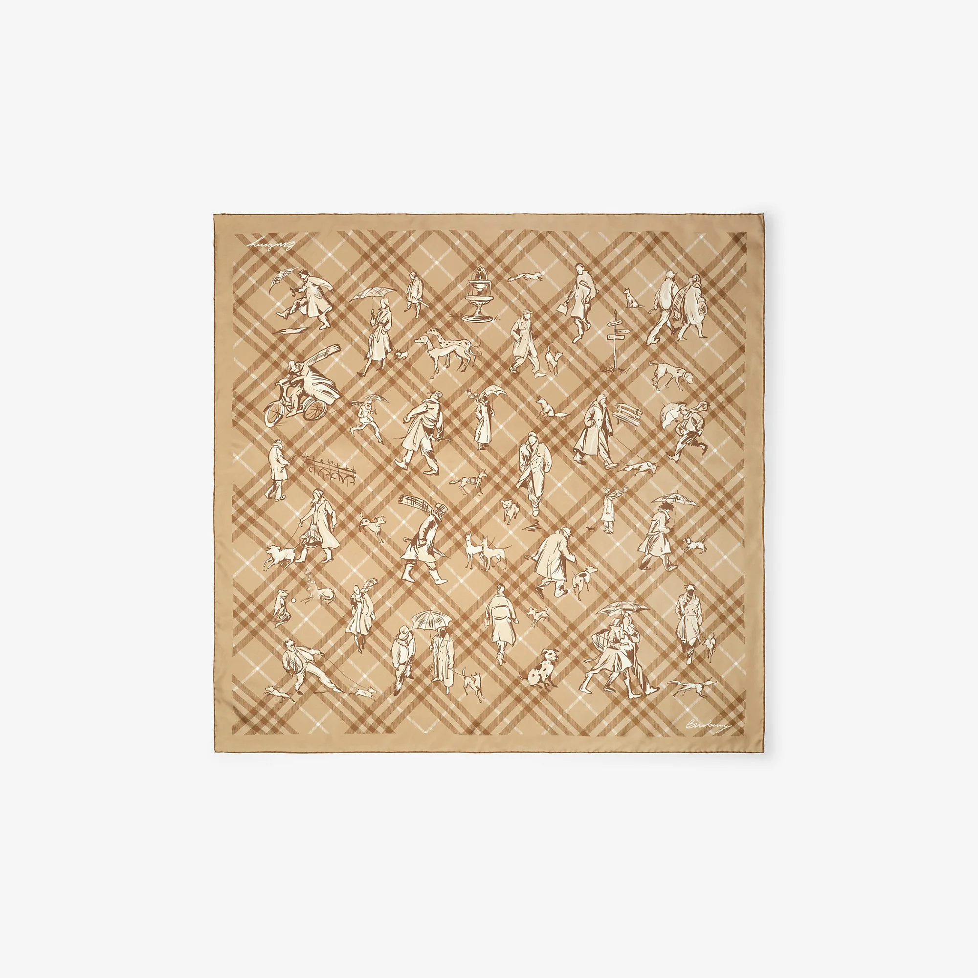 Check Mates Silk Scarf - 1