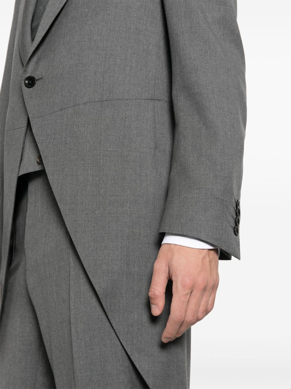 single-breasted wool suit - 5