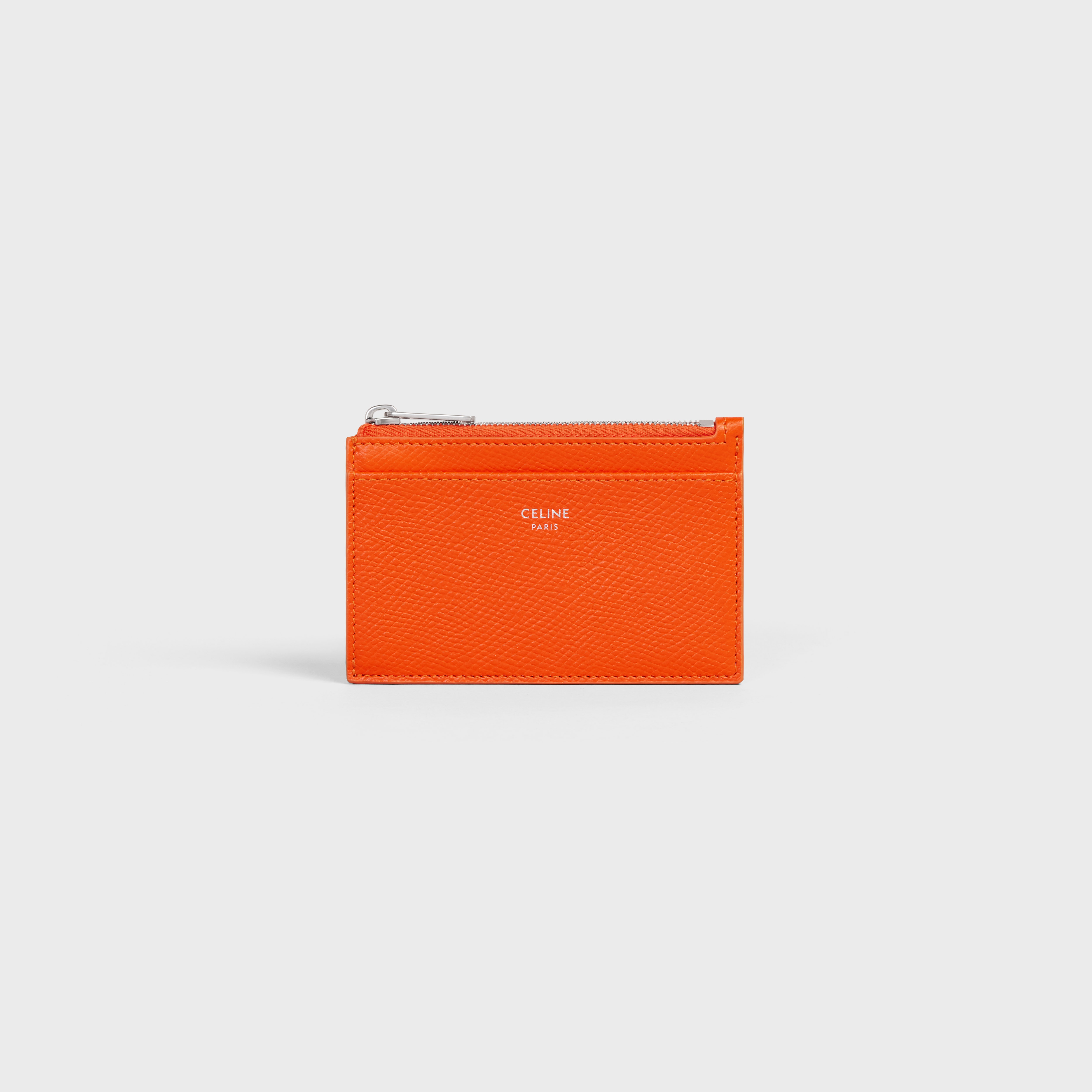 Zipped Card Holder in Grained Calfskin - 1