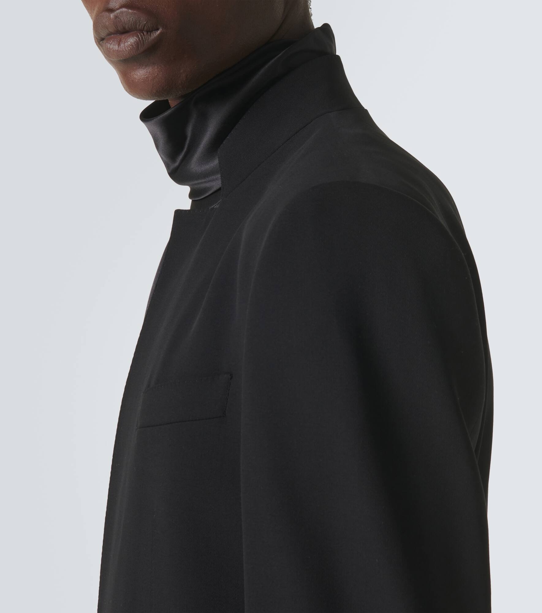 Wool-blend gabardine blazer - 6