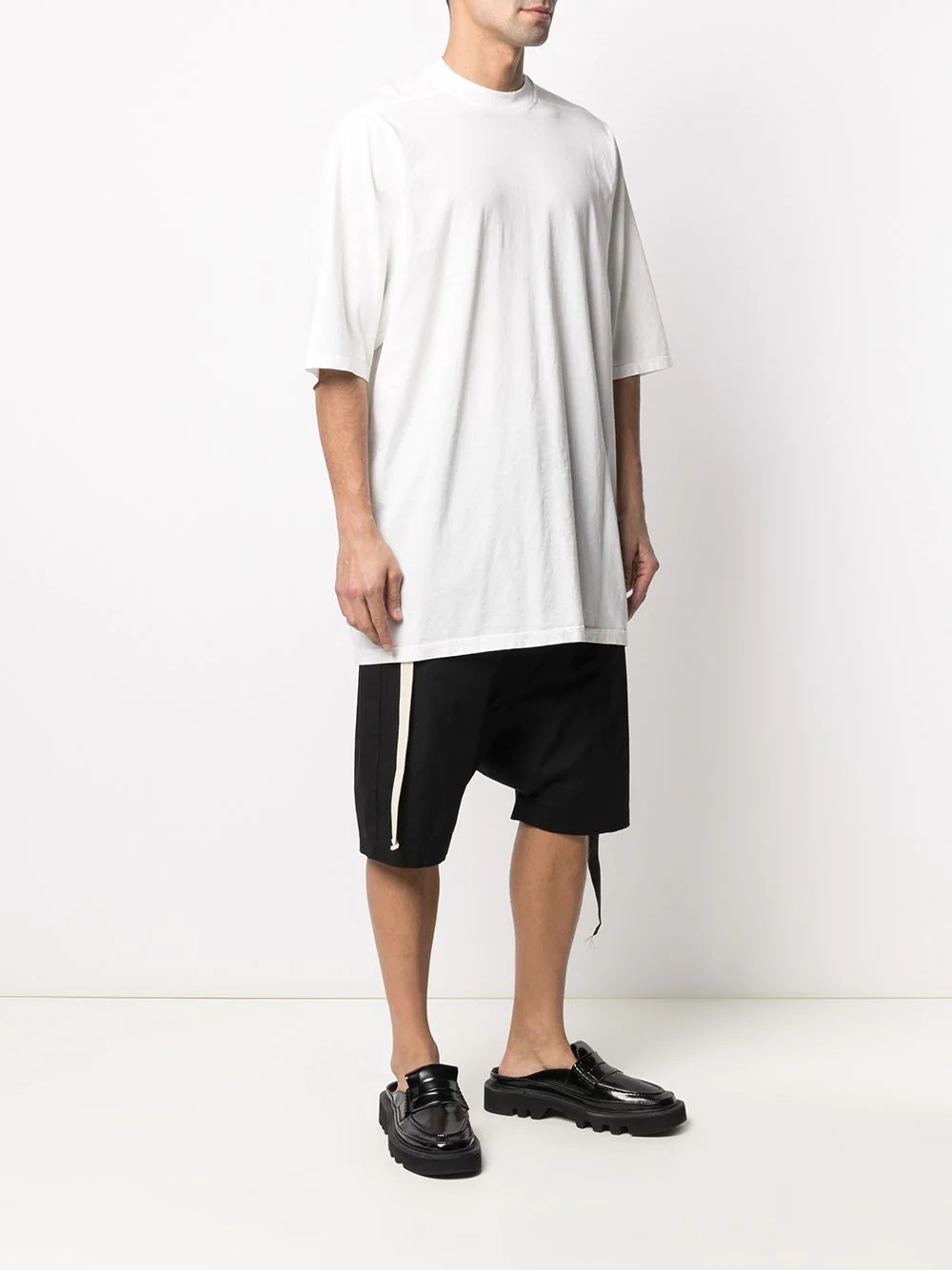 side string detail longline T-shirt - 3