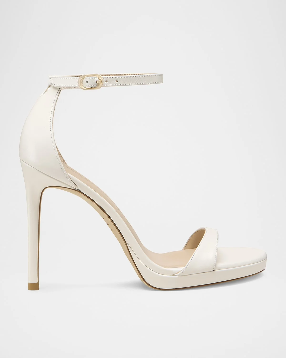 Nudist Patent Ankle-Strap Platform Sandals - 1