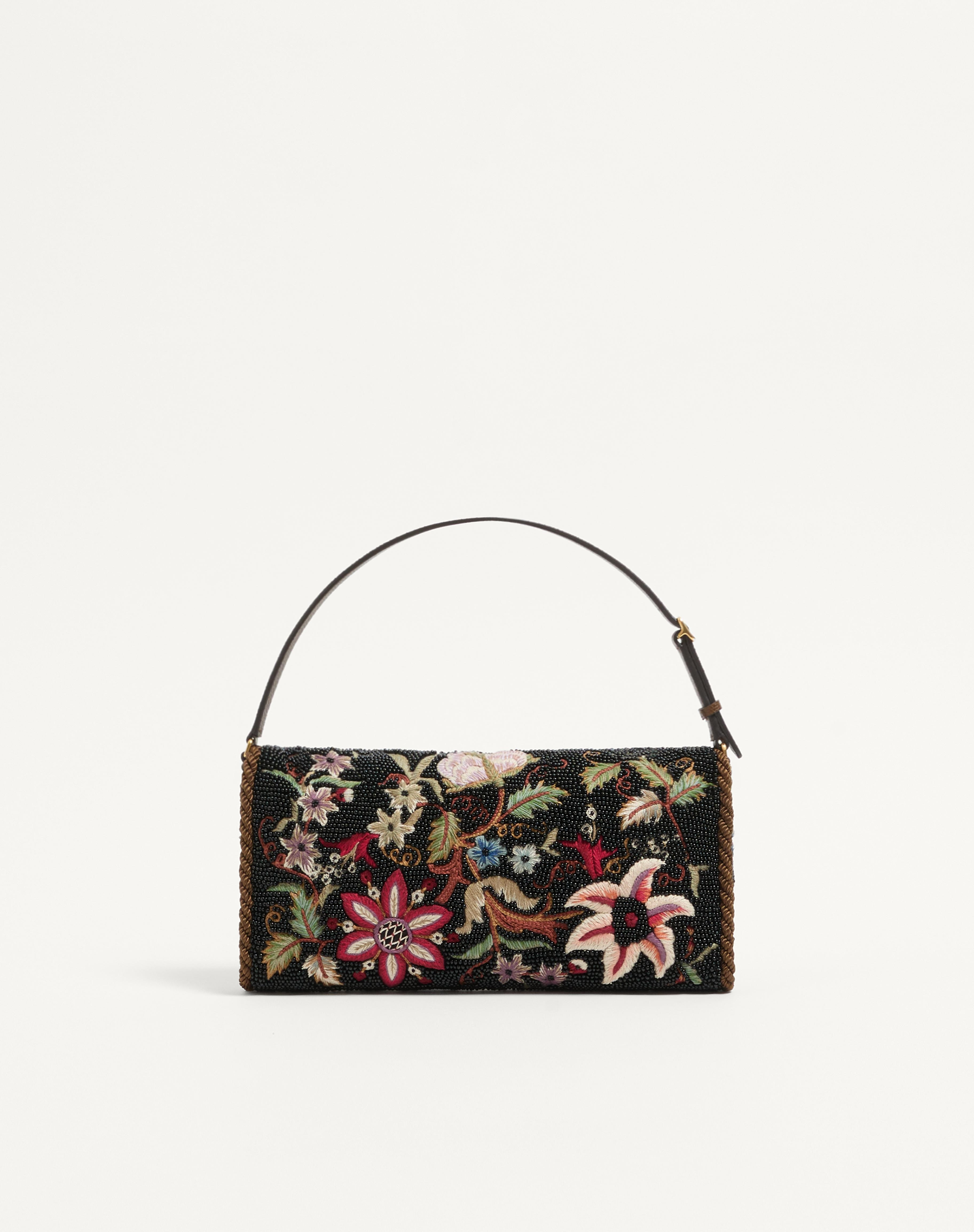 VALENTINO GARAVANI VAIN SOFT EMBROIDERED SMALL SHOULDER BAG - 5