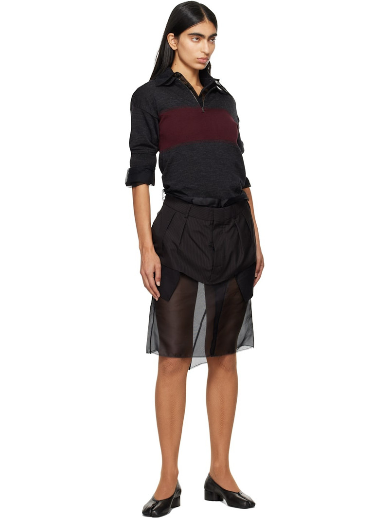 Maison Margiela Black Décortiqué Midi Dress outlook