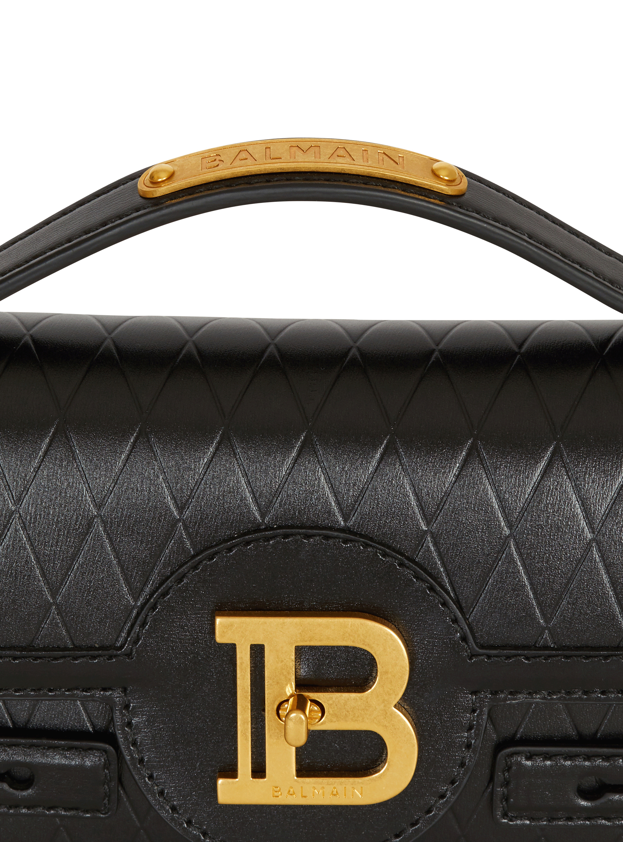 B-Buzz Shoulder 24 bag in grid-embossed calfskin - 7