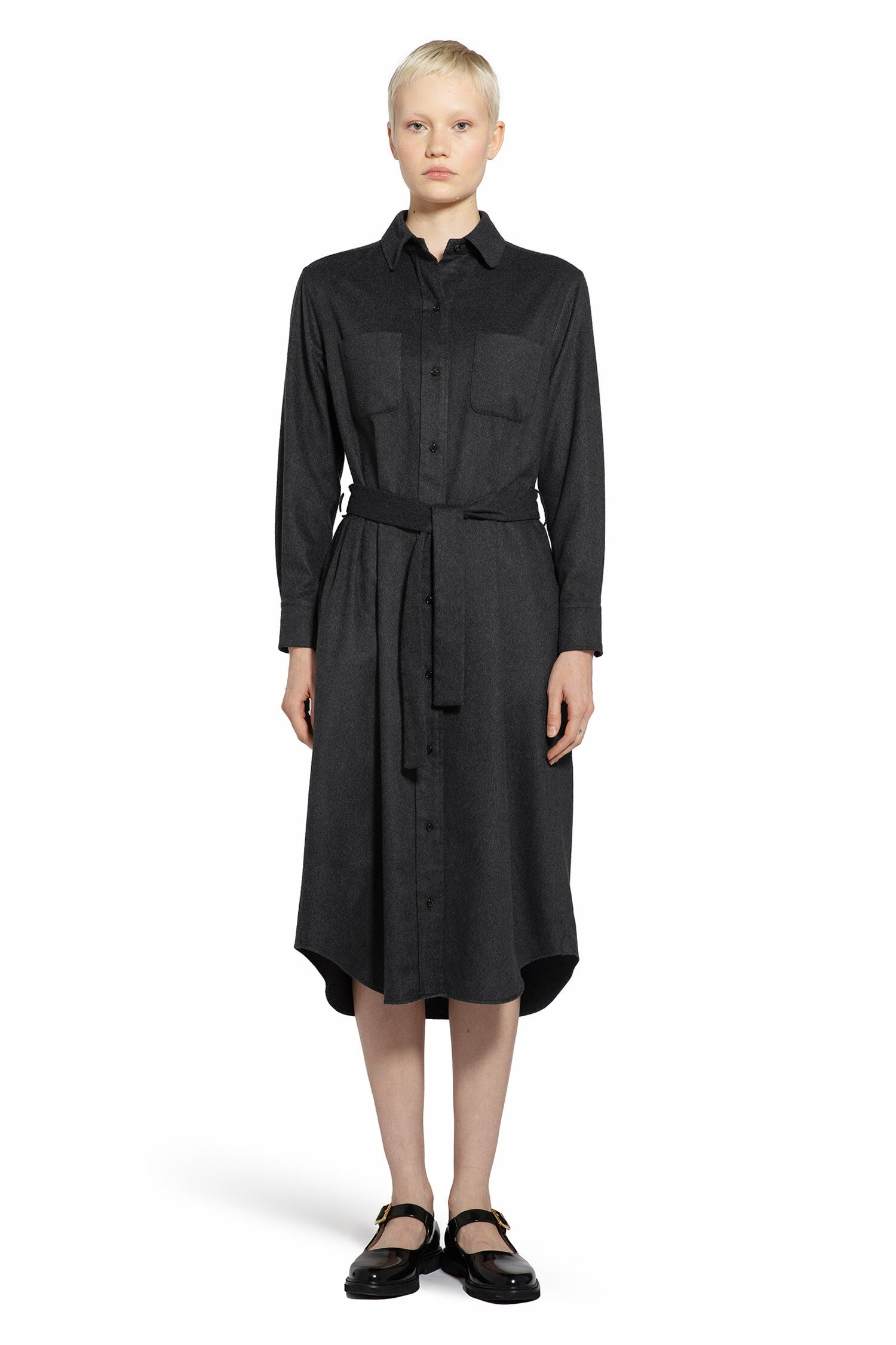 THOM BROWNE WOMAN BLACK COATS - 1