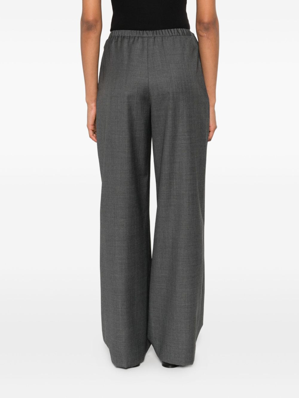 drawstring wool trousers - 4