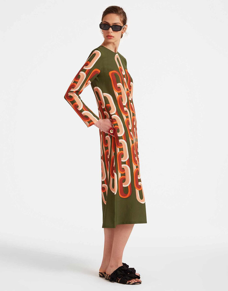Long Sleeve Midi Swing Dress 5