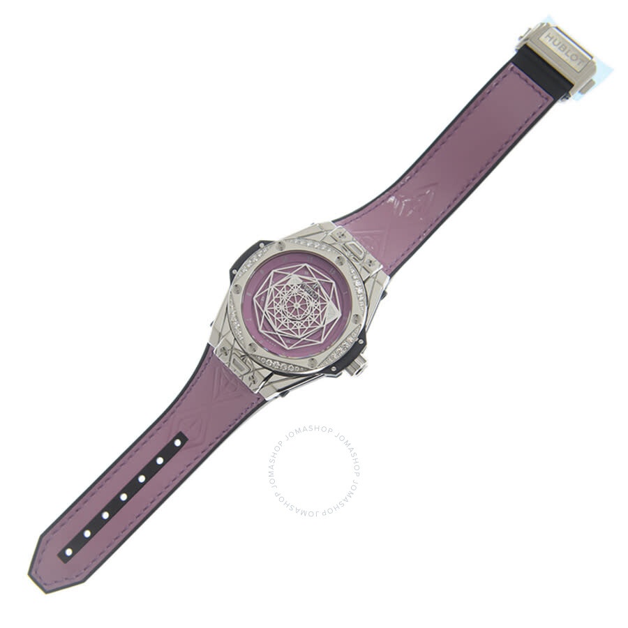 Hublot Big Bang Sang Bleu Automatic Diamond Purple Dial Ladies Watch 465.SS.89P7.VR.1204.MXM20 - 3