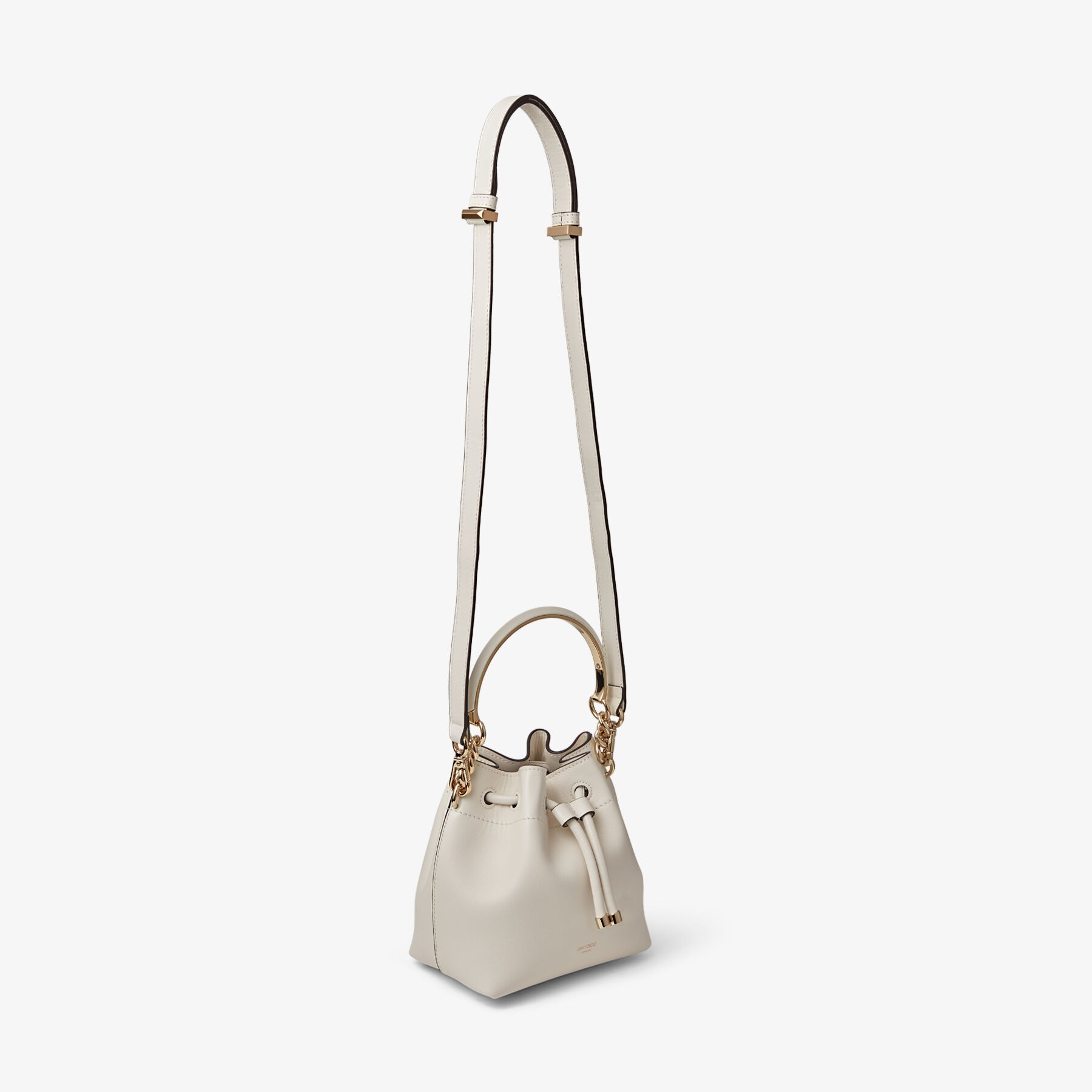 Bon Bon Bucket S
Latte Leather Bucket Bag with Light Gold Hardware - 3