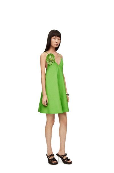 Loewe Anthurium strappy dress in nappa outlook