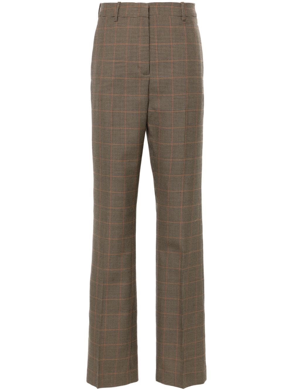 Relaxed Pied De Poule Check Pants - 1