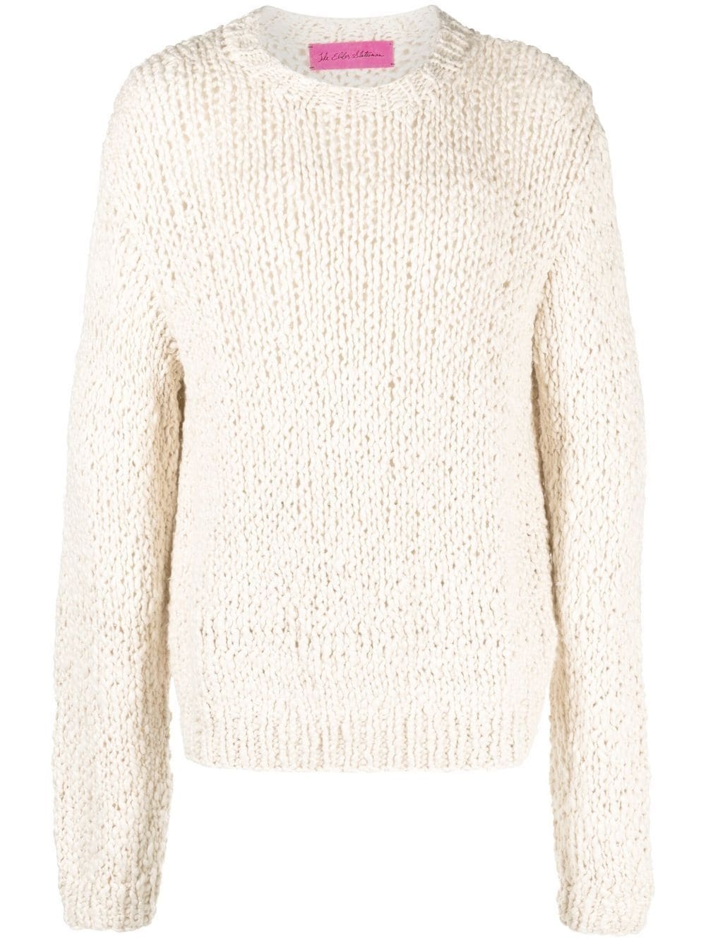 open-knit long-sleeve jumper - 1