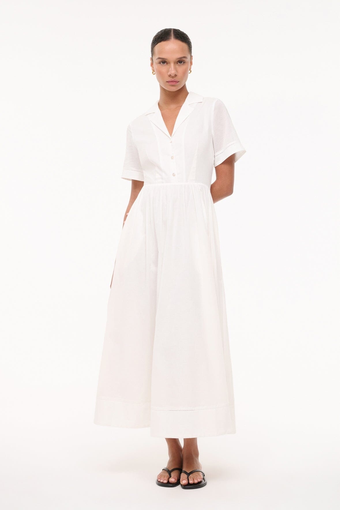STAUD MERYL DRESS WHITE - 6