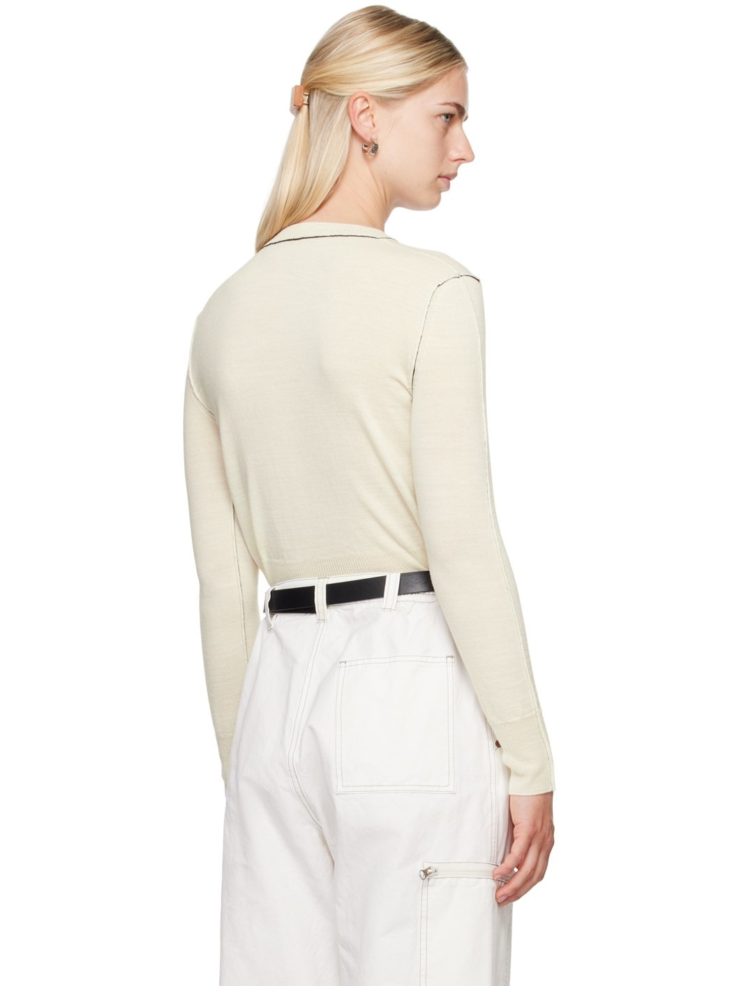 Off-White Virgin Wool Sweater - 3