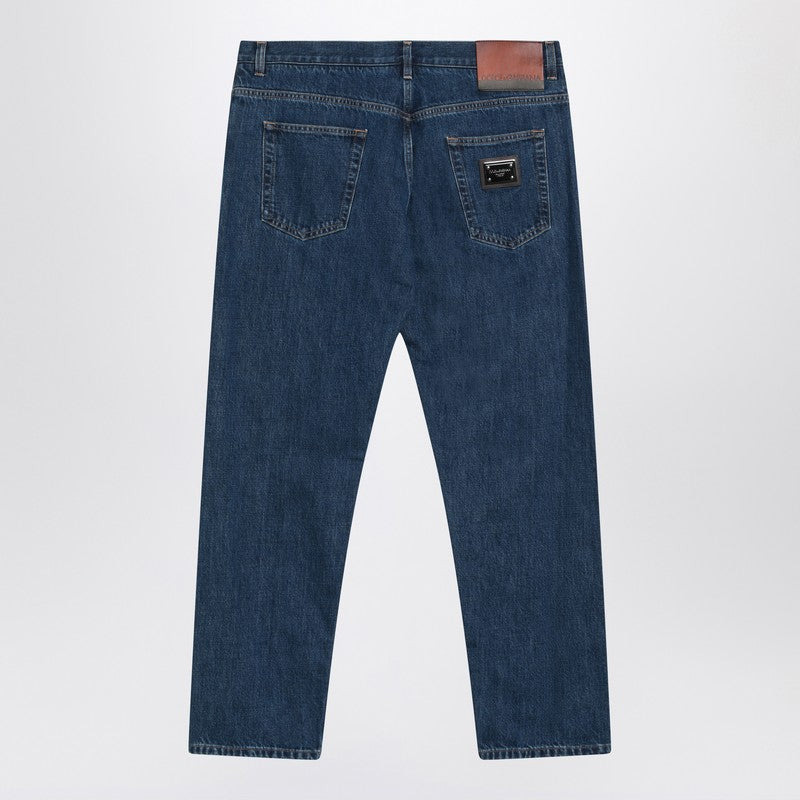 Dolce&Gabbana Blue Denim Jeans With Logo Tag Men - 2