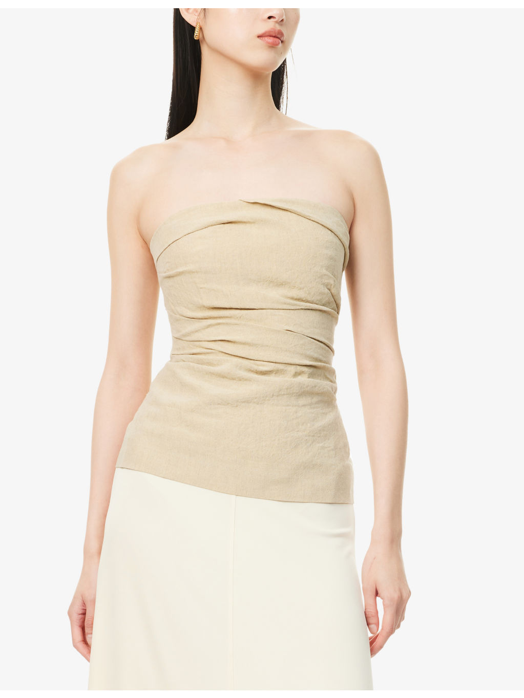 Izel Bandeau Linen Top - 3