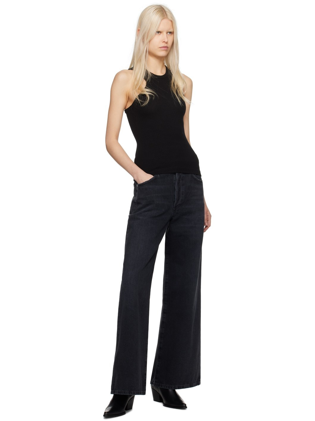 Black Beverly Slouch Boot Jeans - 4