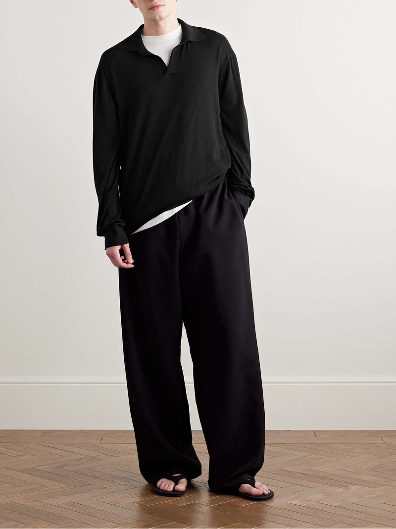 The Row Stafford Silk-Jersey Polo Shirt outlook